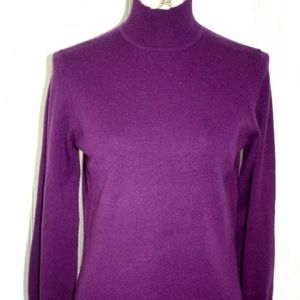PRECIOUS FIBERS 100% cashmere sweater mock New